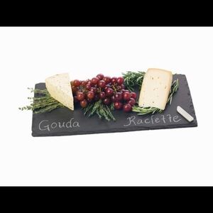 Slate cheese board w/chalk - rustic country style